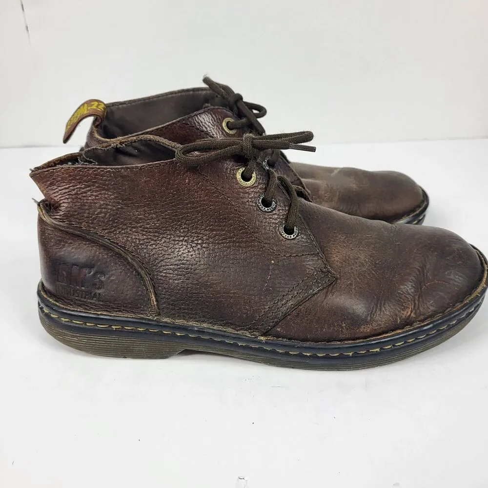 DR MARTENS SUSSEX Boots Men 8 Brown Chukka Leather AS IS READ